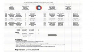 Programma sponsor toernooi